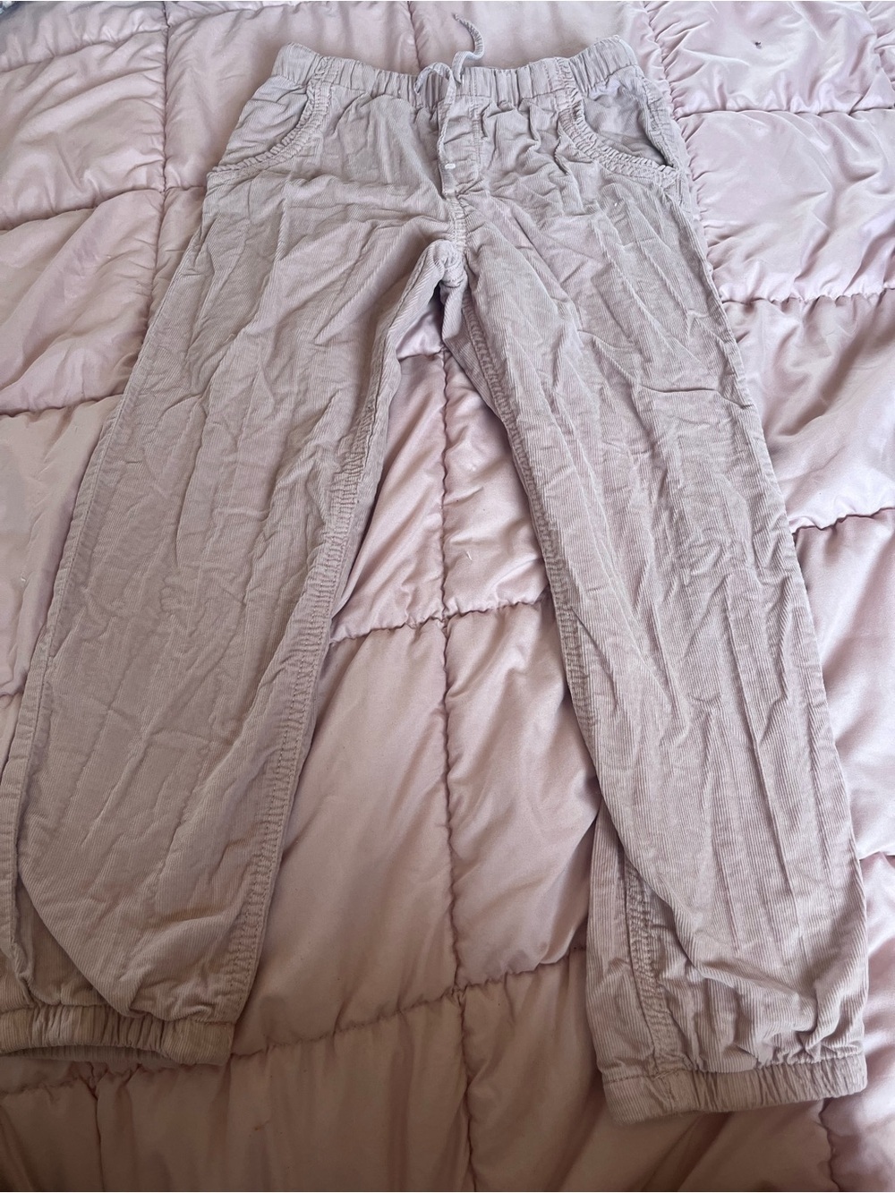 H&M Dusty Pink Elastic Waist Jogger Pants